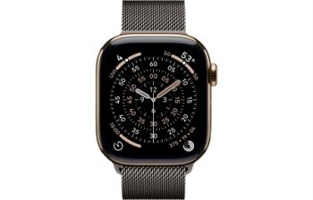 Apple Watch Series 11, 46 mm, Gold Titanium GPS+Cellular, Slate Milanese Loop M/L